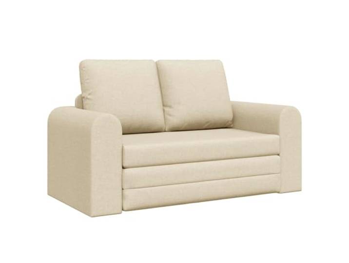 Todiikf Bodenschlafsofa Stoff Klappsofa 148x71x83cm Creme 60cm Sitzbreite Flexibles 2-in-1 Funktionssofa mit Schlaffunktion für Gäste im Wohnzimmer, stabiles Metallgestell und weicher Stoffbezug.