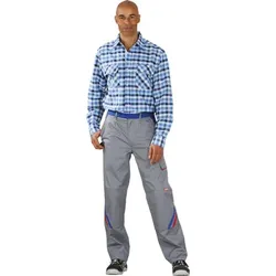 Hemd Arm Country 0480 blau kariert, Größe 43/44 - blau kariert - 43/44
