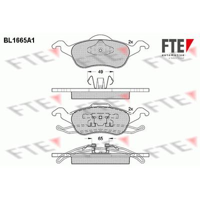 FTE Bremsbelagsatz, Scheibenbremse 9010277 Vorderachse für Ford