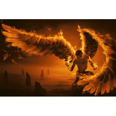 Fototapete PAPERMOON "Photo-Art CHRISTOPHE KICIAK, FEURIG", bunt, B:5m L:2,8m, Vlies, Tapeten