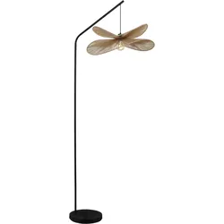 Stehleuchte Bli Schwarz/Naturfarben max. 25 W