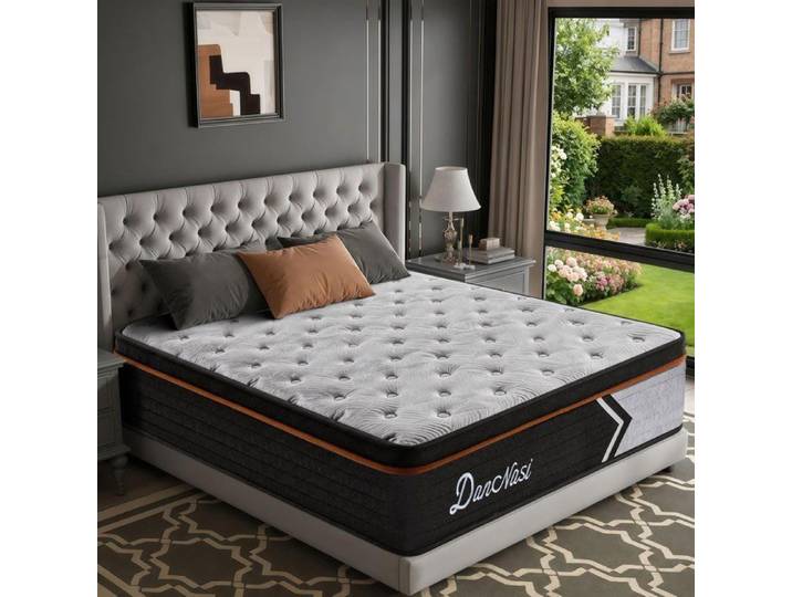 Matelas 140x190 cm - DANNASI - 30 cm - Mousse Mémoire de Forme - Ressorts Ensachés Indépendants - Sommeil Silencieux - Respirant