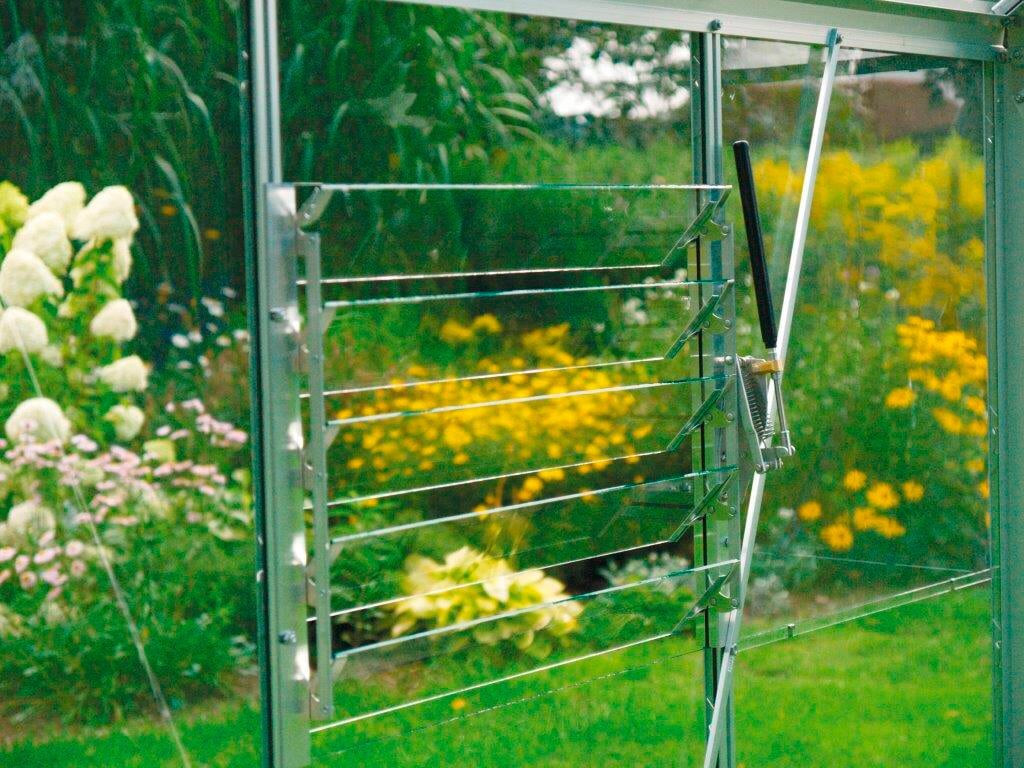 Gewächshaus-Fensteröffner VITAVIA "Sesam Liberty", silber (silberfarben), Aluminium, Dachfensteröffner, für Lamellen-Wandfenster