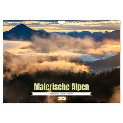 Malerische Alpen - Fesselnde Landschaften (Wandkalender 2026 DIN A4 quer), CALVENDO Monatskalender