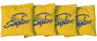 Skip's Garage Embry-Riddle Daytona Eagles Yellow Cornhole Bags