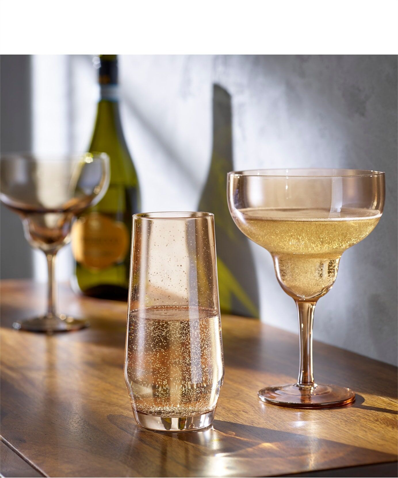 Gläser-Set, transparent, B:11,5cm H:17cm, Glas, Trinkgefässe, Gläser-Set transparent 17cm