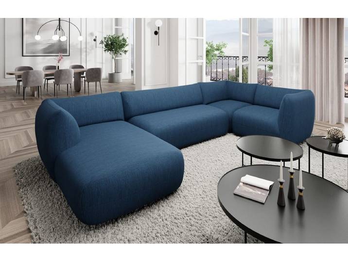 Stoff Wohnlandschaft Madrid U-Form