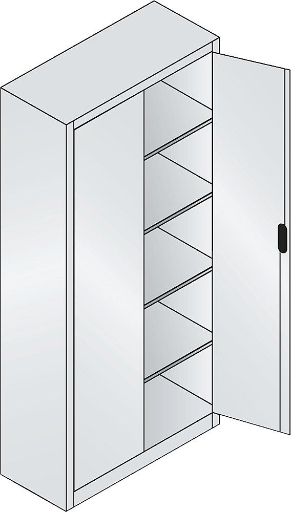 ACURADO Universalschrank, BxT 930 x 400 mm, schwarzgrau / lichtgrau C+P