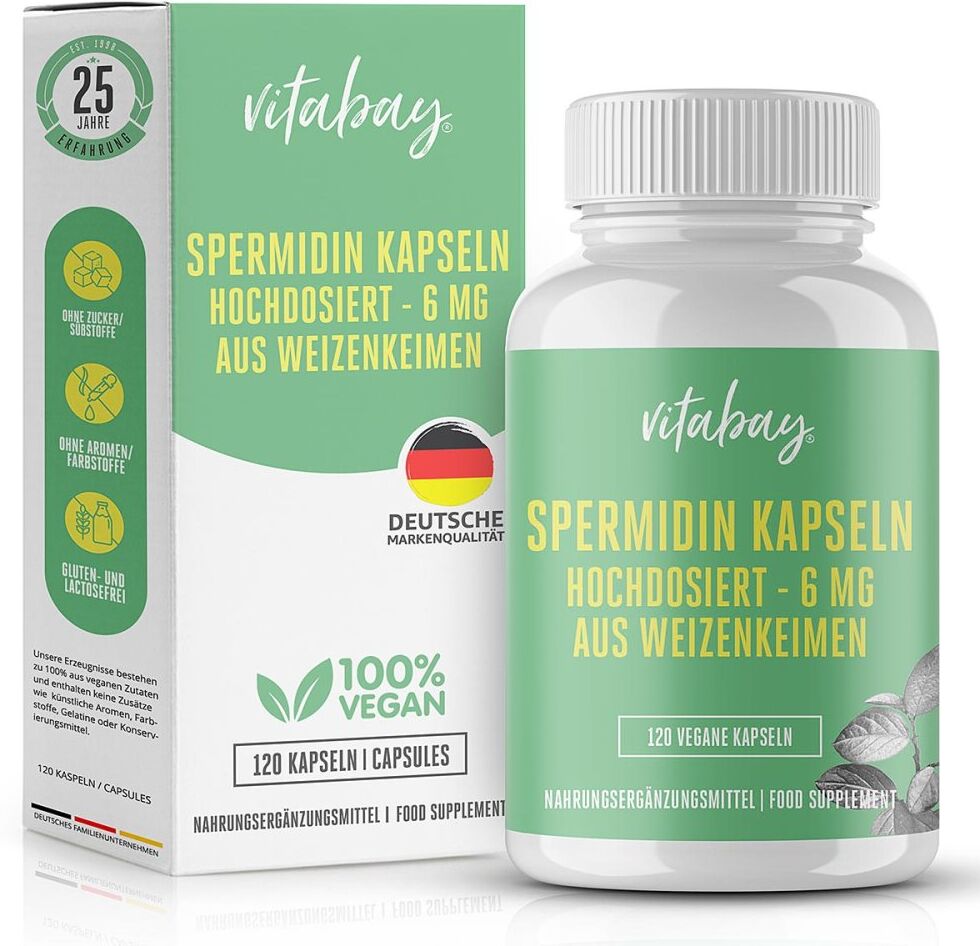 Vitabay Spermidin 6 mg hochdosiert Kapseln