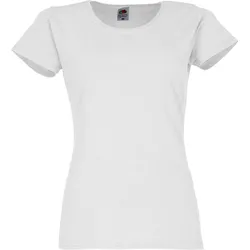 Fruit of the Loom LADIES ORIGINAL T - leichtes Damen T-Shirt tailiert, weiß, M
