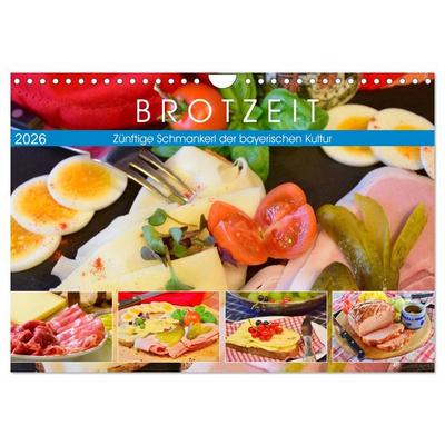 Brotzeit. Zünftige Schmankerl der bayerischen Kultur (Wandkalender 2026 DIN A4 quer), CALVENDO Monatskalender