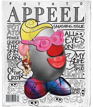 Northwest Hasbro Potato Head Potato Appeal Magazine Silk Touch Throw Blanket