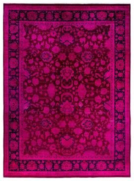 Overton "Fine Vibrance One-of-a-Kind Hand-Knotted Area Rug - Pink, 10' 2"" x 13' 10"" - 10' 2"" x 13' 10"""