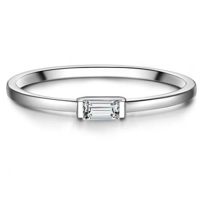 Solitärring GLANZSTÜCKE MÜNCHEN "GM9960" Gr. 56, silber, Fingerringe, Damen, 56, 1,2mm, aus Sterling Silber