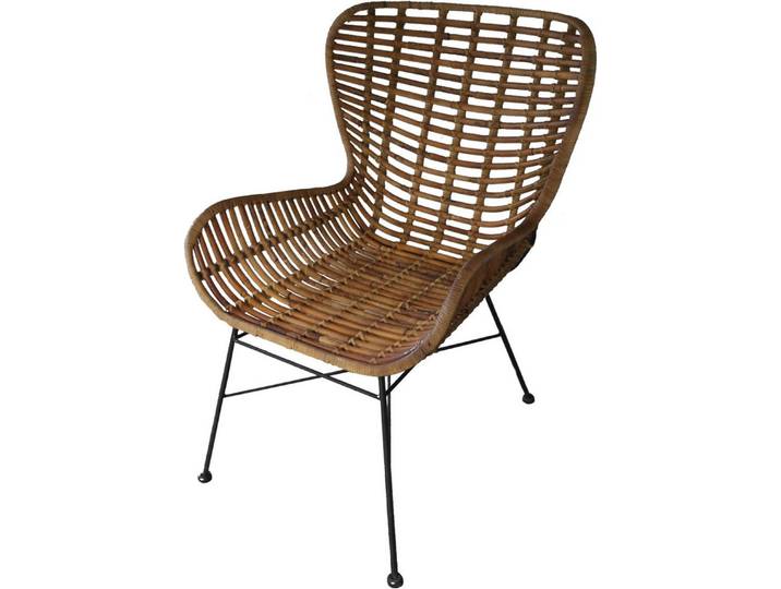 SIT Stuhl Genua mit Rattan-Sitzschale & Armlehnen – handgefertigt, Ungeschältes Rattan & handgefertigte Sitzschale mit Unikat-Charakter