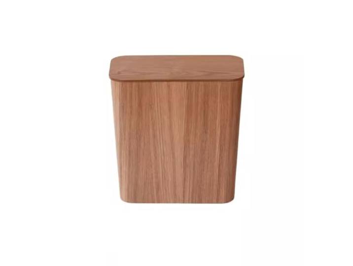 YUHANXINHESHE Neuer Retro-Mülleimer aus Holz im chinesischen Stil for das Wohnzimmer, einfacher Badezimmer-Mülleimer for den Haushalt, großer Toilettenpapierkorb mit Deckel(Large)