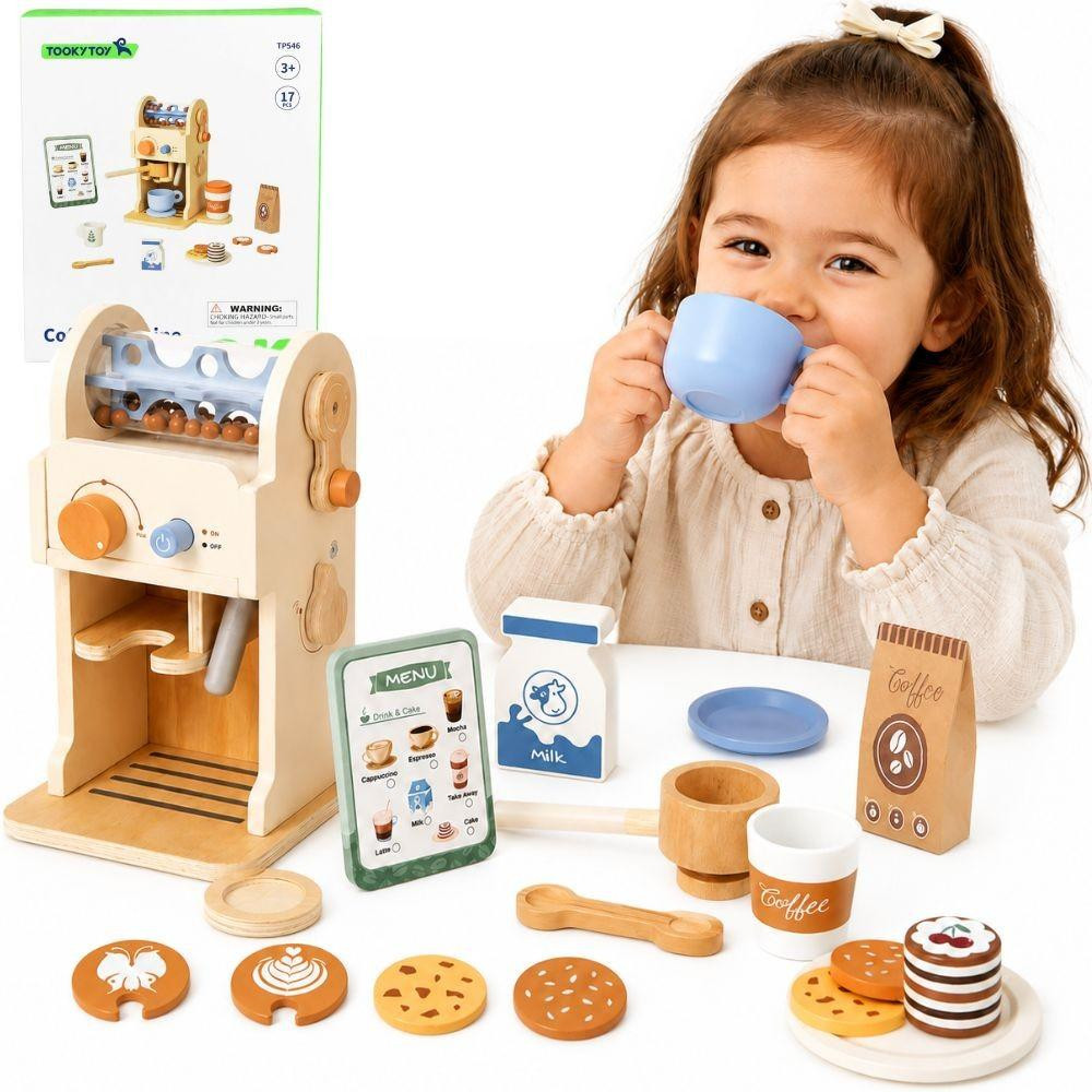 Tooky Toy Houten Koffieset Barista Espressomachine