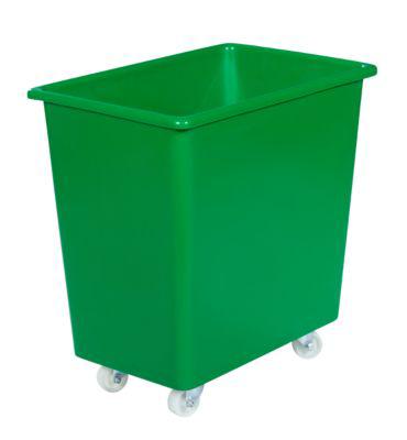 Rechteckbehälter, Kunststoff, fahrbar, 135 l, grün