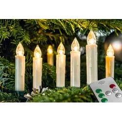 F-H-S LED Baumkerze 10 Kerzen kabellos mit FB inkl Batterien