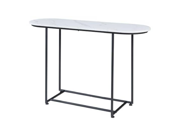 Helloshop26 Konsolentisch 120 x 40 x 75 cm MDF Marmoroptik weiß 03_0010881