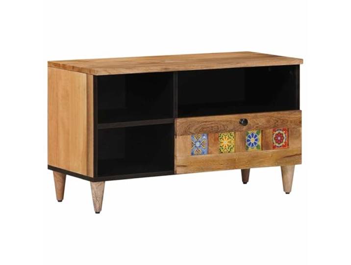 Heofavd TV-Schrank Massivholz Mango 80x33x46cm Natur Lowboard