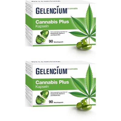 Gelencium Cannabis Plus Kapseln mit Vitamin B12 x2 2x90 St