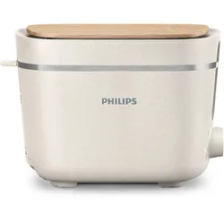 Philips HD2640/10 2-Schlitz-Toaster matt weiß Brötchenaufsatz 830W