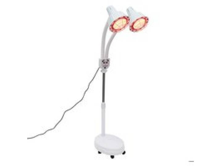 Lampe infrarouge 275 W pour thérapie infrarouge - Double tête - Lumière rouge 0-115 °C - Rotation à 360°