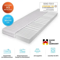 HOME DELUXE Matratze ORTHO BASIC - 90 x 200 cm Made in Germany