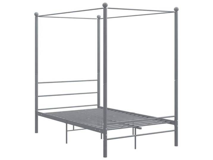 Luxe&Mode Structure de lit à baldaquin sans matelas gris métal 120x200 cm 2 ans garantie LV7968