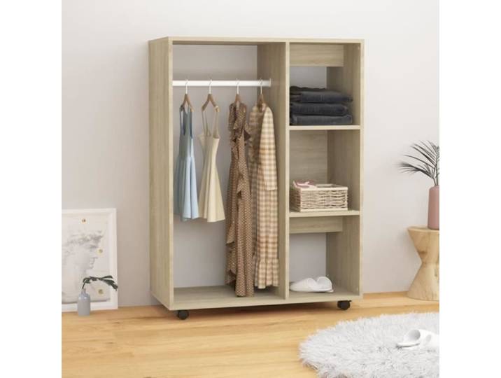 Garde-robe Chêne sonoma 80x40x110 cm Aggloméré - VIDAXL - Chambre - Contemporain - Marron - Battante