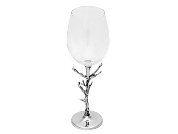 Brillibrum Design Exklusive Weinglaser mit Metall Stiel im Ranken Design Weinkelch Glas im Antik Stil besondere Wein Kelch Bordeauxglas