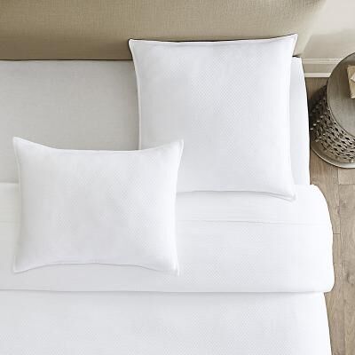 Signature Diamond Matelasse Sham - White Euro - Ballard Designs