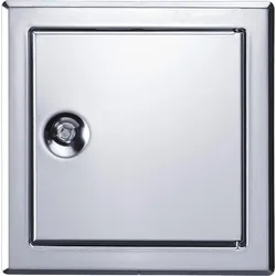 Revisionstür SOFTLINE Edelstahl mit Vierkantverschluss Einbaumaß 400 x 400mm