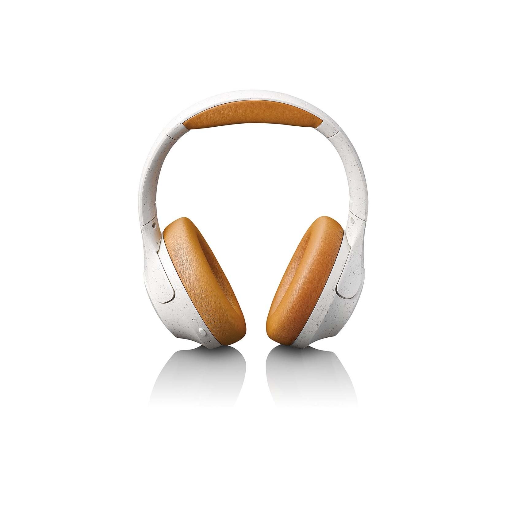 Lenco Wireless Bluetooth® Kopfhörer mit aktiver Geräuschunterdrückung und integrierten Mikrofonen Grau / Weiß