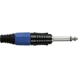 DAP 6.3 mm Jack Plug Mono Black housing Blaue Kappe