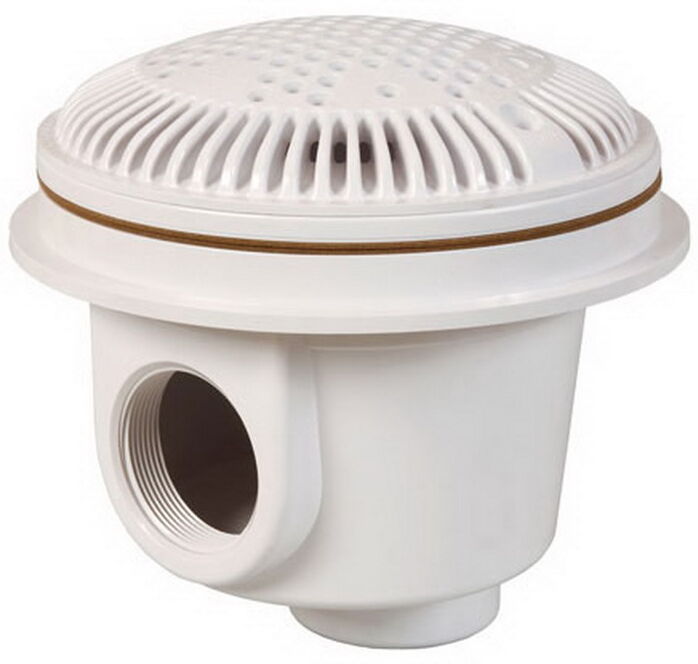 Bonde de fond Hayward ANTI VORTEX 2 pouces pour piscine béton coloris blanc