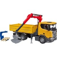 03551 Scania Super 560R Baustellen-LKW mit Kran und 2 Paletten, Modellfahrzeug