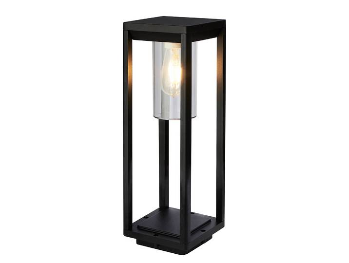 Borne éclairage Atlanta 1 ampoule 15 x 45 x 15cm Noir