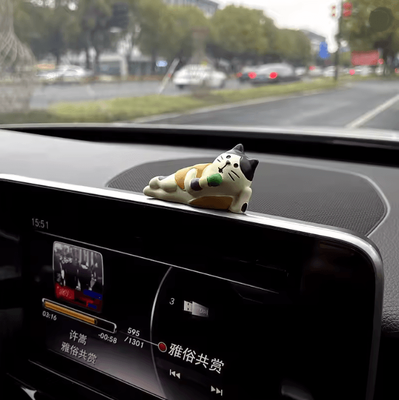 Inspire Essentials Cute Cat Car Dashboard Ornament Resin Kitten Interior Decor g