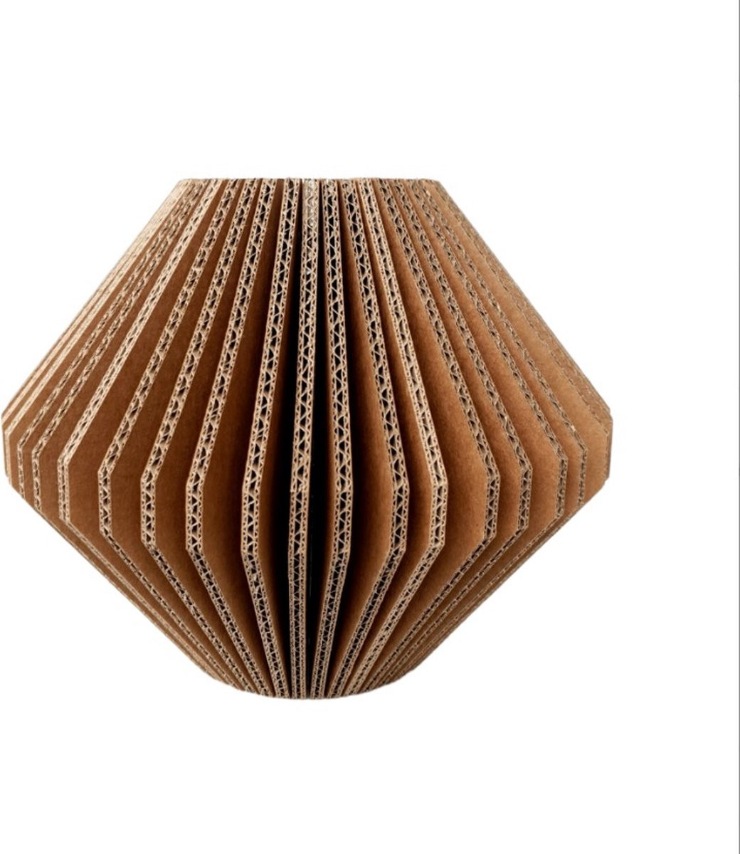 Ronde vaas met ruitvorm van gerecycled karton van Tout Simplement