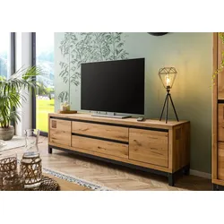 TV-Board Wildeiche 190x40x56 natur geölt VILLANDERS #153