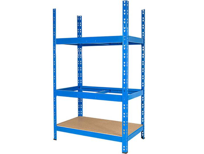 BRB-Lagertechnik Steckregal Reifenregal, 3 Ebenen inkl. Ablage, BxTxH 1100x500x1600 mm, Beidseitige Bestückung und Entnahme