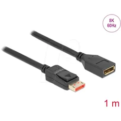DELOCK 87070 - DisplayPort Verlängerungskabel, 8K 60 Hz, 1 m