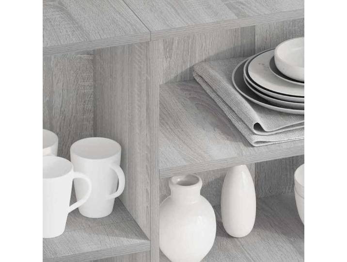 Buffet de rangement - Buffet - Sonoma gris - 120x30x75 cm - Bois d'ingénierie - Assemblage requis（4091）
