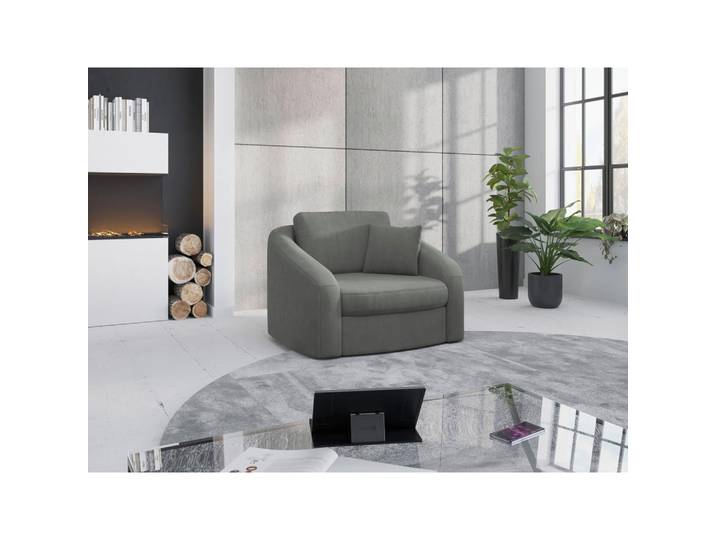 Sessel, Braun, 116x88x104 cm, Textil, Gepolsterte Armlehnen, Sit&More