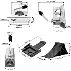 Wiltec, Garagenausstattung, Stützrad Set