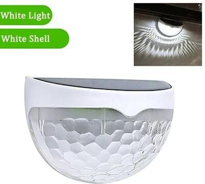 Uplift Essentials LED Solar Outdoor Wall And Fence Lamp white Shell white