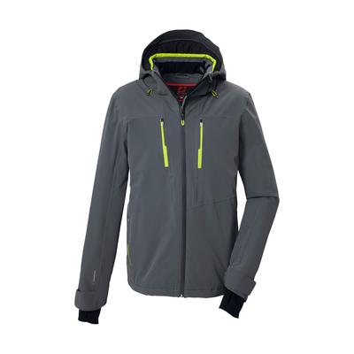 Skijacke KILLTEC "KSW 74 MN SKI JCKT", Herren, Gr. L, grau (stahlgrau), Obermaterial: 84% Polyamid, 16% Elasthan.Futter: 100% Polyester.Füllung: 100% Polyester, Jacken Skijacke, Wind- und wasserdichte Skijacke mit Dermizax-Technologie