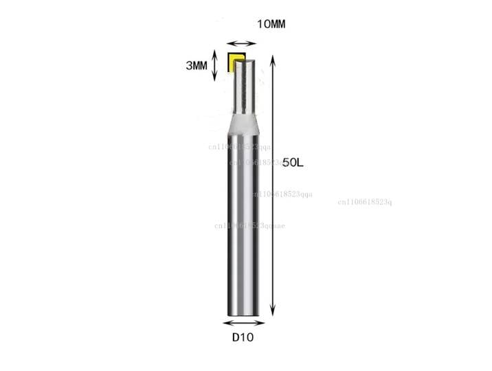 Fraise à diamant CNC MCD, longueur 3mm-6mm, en carbure de tungstène, fraise à bout plat